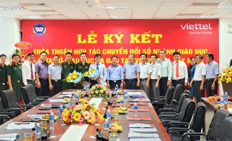 Hanoi National University of Education has a strategic partnership with Viettel Group to apply digital transformation solutions